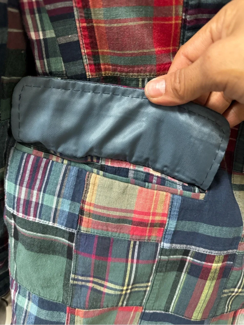 Peter Millar Multicolor Patchwork Plaid Sport Coat